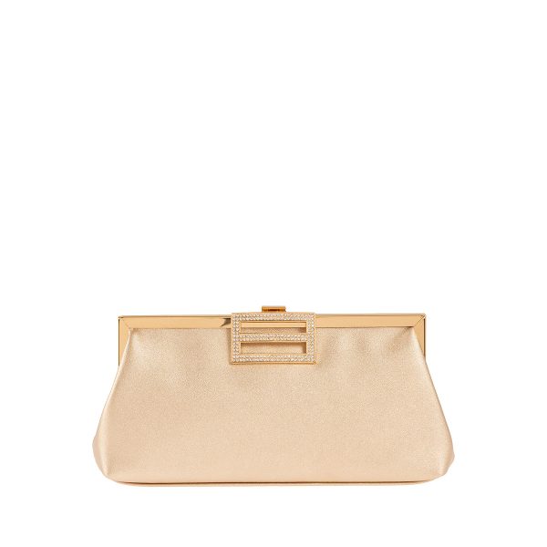 Τσαντάκι clutch με αγκράφα στρας